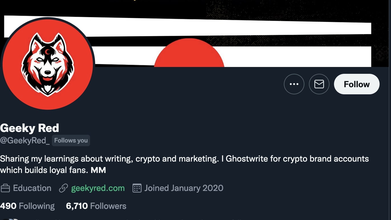 Geeky Red profile description