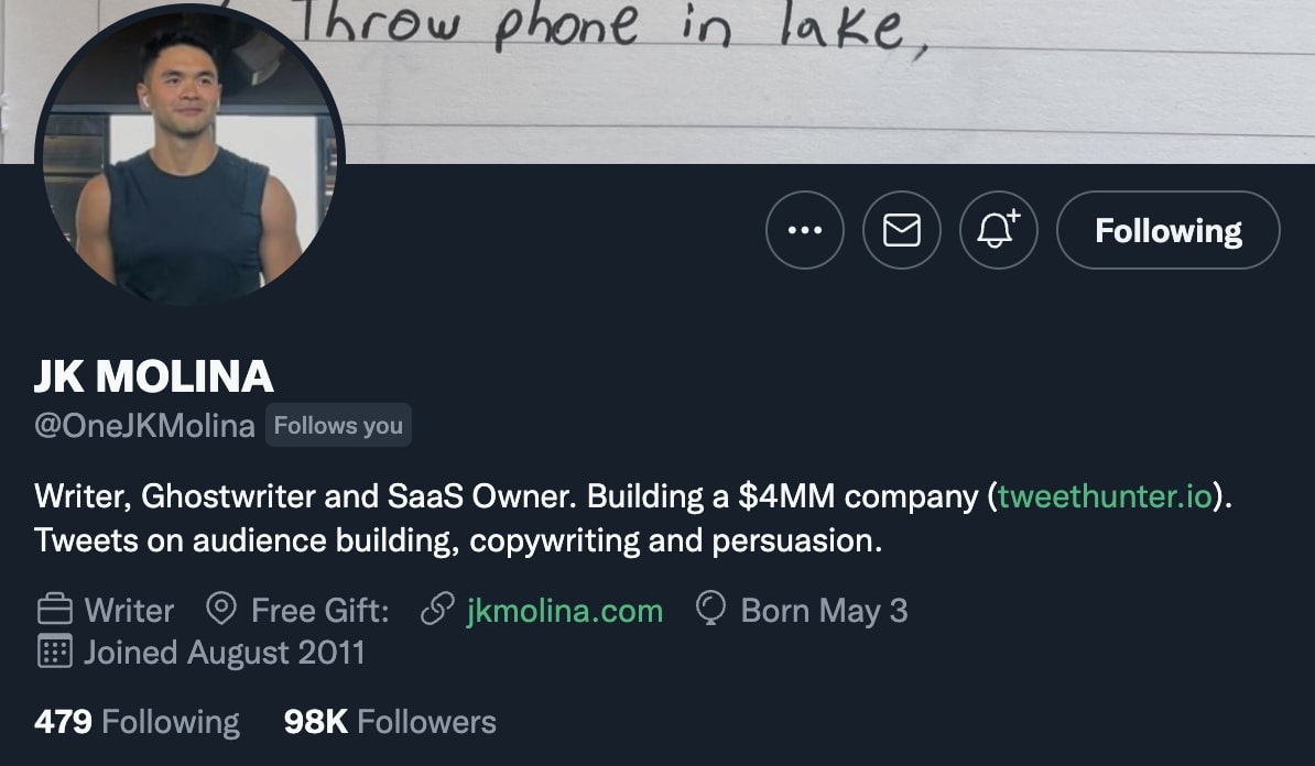 JK Molina profile description